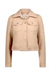 Courrèges Signature Twill Trucker Jacket Clothing In Beige