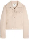 Courrèges Courreges Women Trucker Jacket Signature Twill In Neutral