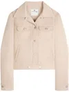 Courrèges Signature Twill Trucker Jacket Clothing In Neutral