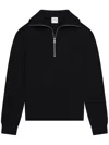 Courrèges Crewneck Wool Sweater V-neck In Black
