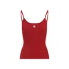 Courrèges Reedition Knit Tank Top Ribbed Straps