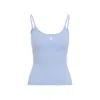 Courrèges Blue Rib Knit Camisole In Blue