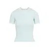 Courrèges Short Sleeve Crew Neck T-shirt Design In Blue