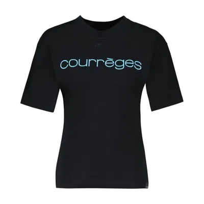 Courrèges Courregès Tshirt Con Logo In Black