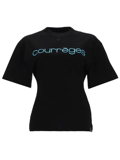 Courrèges Courreges T-shirt Con Logo In Blue