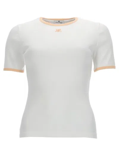 Courrèges T-shirt Con Logo In White