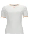 Courrèges Signature Short Sleeve T-shirt In Multi