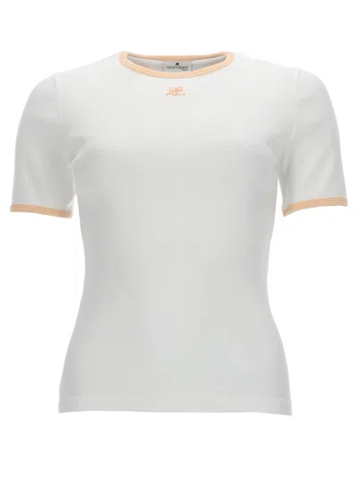 Courrèges Signature Short Sleeve T-shirt In Multi