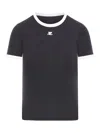 Courrèges Courreges Bumpy Contrast T-shirt Reedition S In White