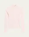 Courrèges Turtleneck Long-sleeve Rib Sweater In Pink