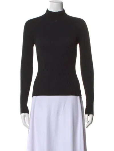 Pre-owned Courrèges Turtleneck Sweater In Black