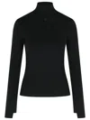 Courrèges Courreges Turtleneck Sweater In Black Viscose Blend In Black