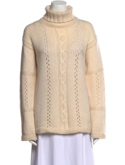 Pre-owned Courrèges Turtleneck Sweater In Neutral
