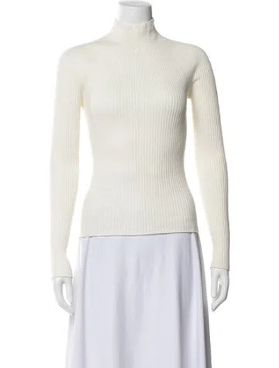 Pre-owned Courrèges Turtleneck Sweater In Neutrals