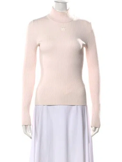 Pre-owned Courrèges Turtleneck Sweater In Pink