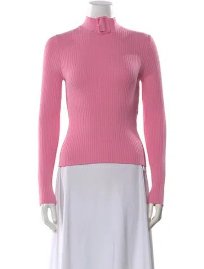 Pre-owned Courrèges Turtleneck Sweater W/ Tags In Pink