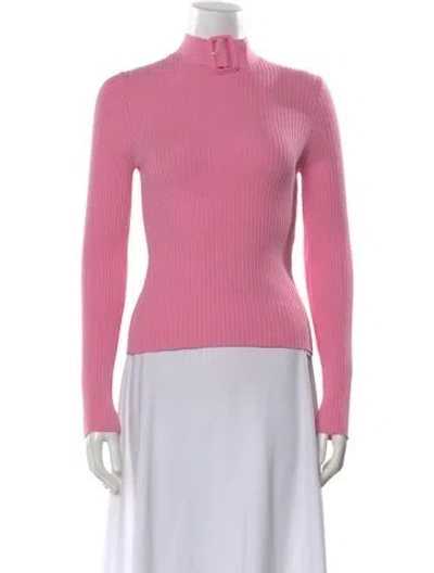 Pre-owned Courrèges Turtleneck Sweater W/ Tags In Pink