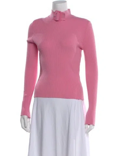 Pre-owned Courrèges Turtleneck Sweater W/ Tags In Pink