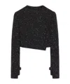 Courrèges Tweed Cropped Jacket In Black