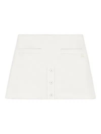 Courrèges Tweed Mini Skirt In Multi