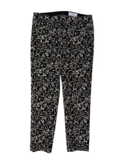 Pre-owned Courrèges Tweed Pattern Straight Leg Pants In Black