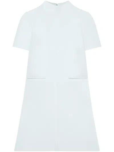 Courrèges Twill A-line Mini Dress In Blue