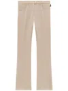 Courrèges Twill Bootcut Trousers In Neutrals