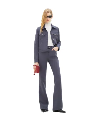 Courrèges Twill Casual Trousers In Black