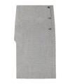 Courrèges Twill Houndstooth Skirt In Gray