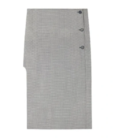 Courrèges Twill Houndstooth Skirt In Gray