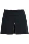 Courrèges Twill Mini Skirt With Zipper In Black (black)