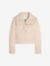 Courrèges Signature Twill Trucker Jacket Clothing In Neutral