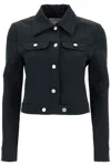 Courrèges Twill Trucker Jacket In Black (black)