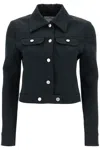 Courrèges Twill Trucker Jacket In Black