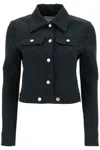 Courrèges Twill Trucker Jacket In Black