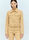 Courrèges Twill Tucker Jacket In Beige