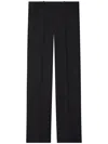 Courrèges Twill-weave Straight-leg Trousers In Black