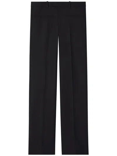Courrèges Twill-weave Straight-leg Trousers In Schwarz