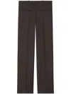 Courrèges Twill-weave Straight-leg Trousers In Brown