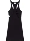 Courrèges Courreges Black Cotton Mini Dress In ブラック