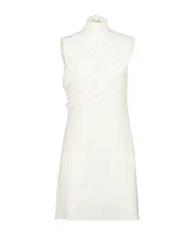 Courrèges Short Cable-twist Trapeze Dress In Neutral