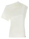 Courrèges Twist Asymetrical T-shirt In White