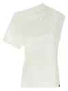 Courrèges Twist Asymetrical T-shirt In White