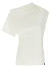 Courrèges Twist Asymetrical T-shirt In White