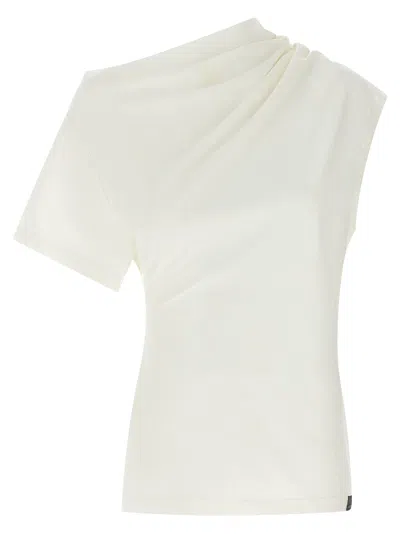 Courrèges Twist Asymetrical T-shirt In White