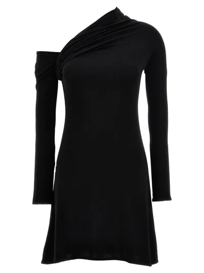 Courrèges Twist Crepe Mini' Dress In Black