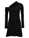 Courrèges Twisted Knitted Dress In Black