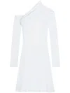 Courrèges Twist Crepe Mini Dress In Blue