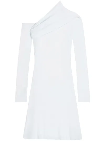 Courrèges Twist Crepe Mini Dress In Blue