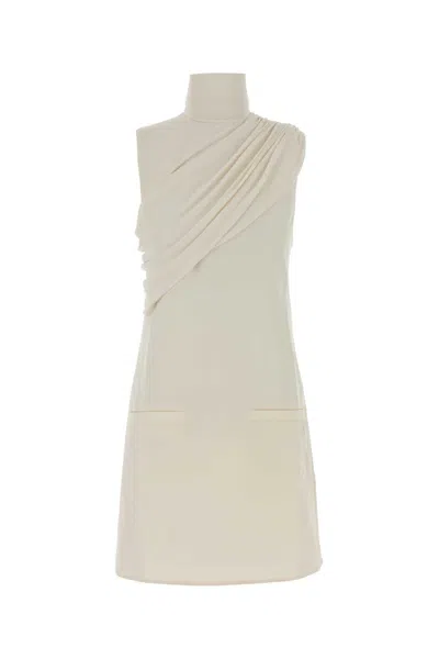 Courrèges Courreges Twist Detail A-line Mini Short Dress In White